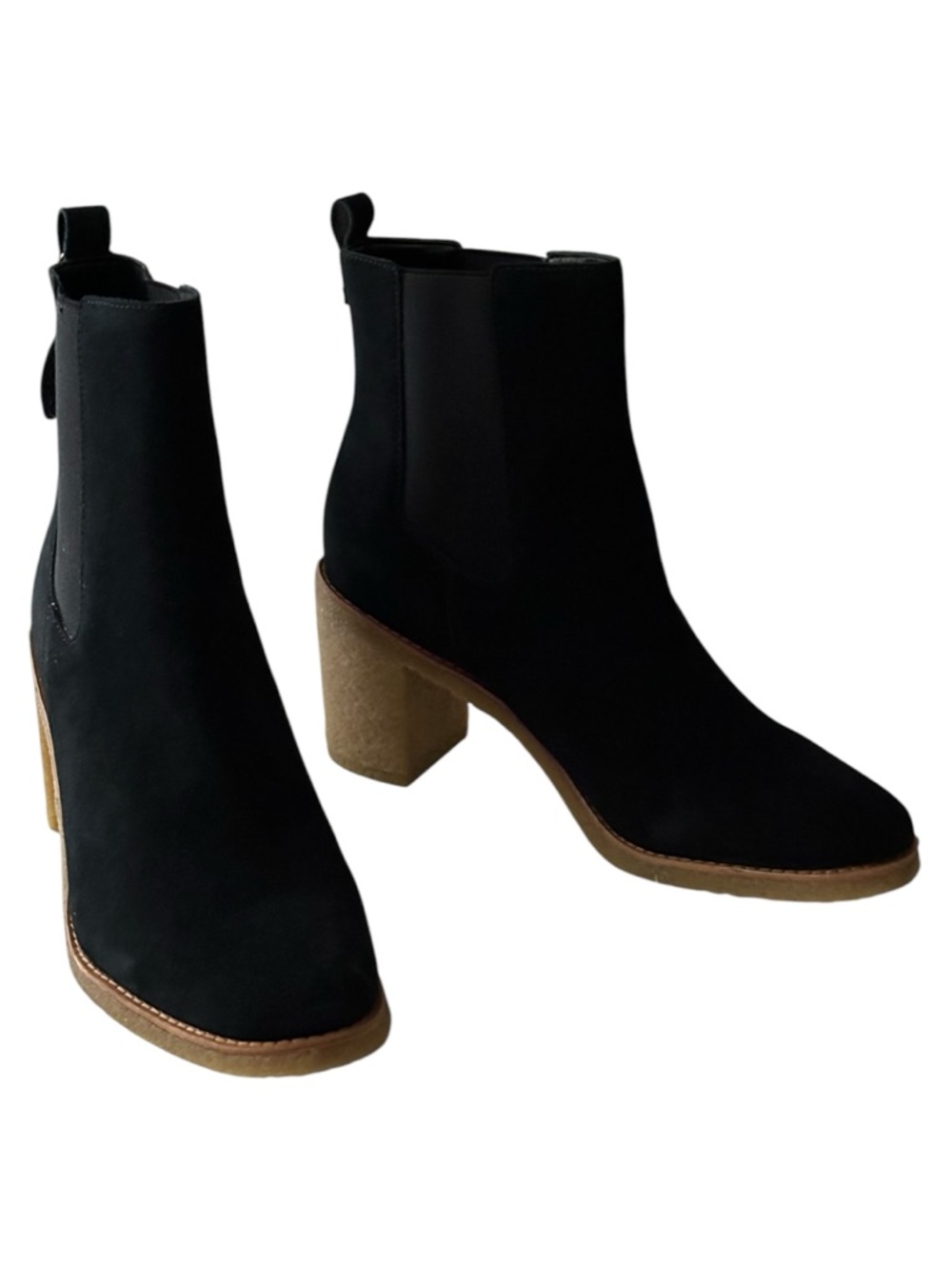NIB Lauren Ralph Lauren Women's Size 11 Marianna Suede Block Heel Chelsea Boots